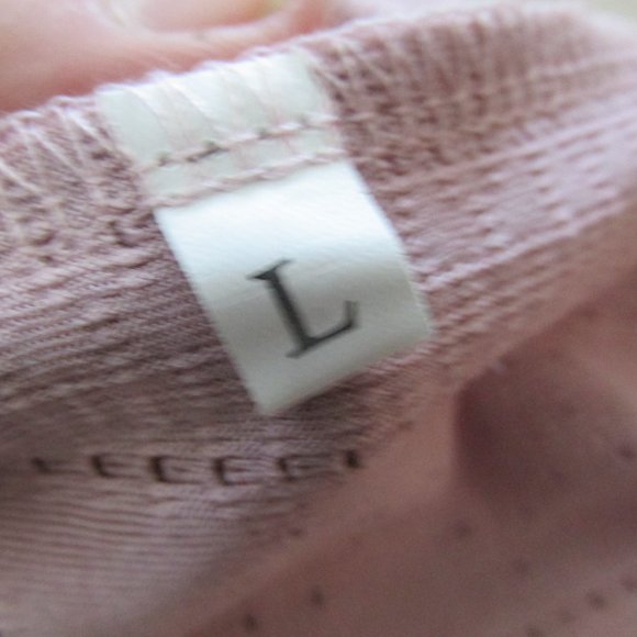 Pullover Blouse Womens Large Pink Mauve Short Sleeve Crew‎ Neck Shirt Top - Picture 5 of 5